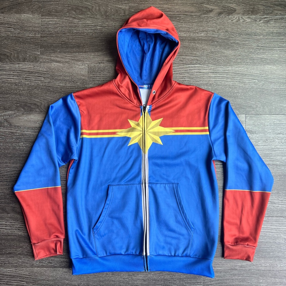 Captain Marvel Zip Up Hoodie